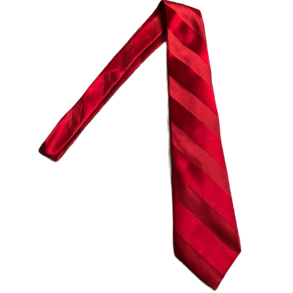 Stafford Men’s Red Striped Tie - One Size